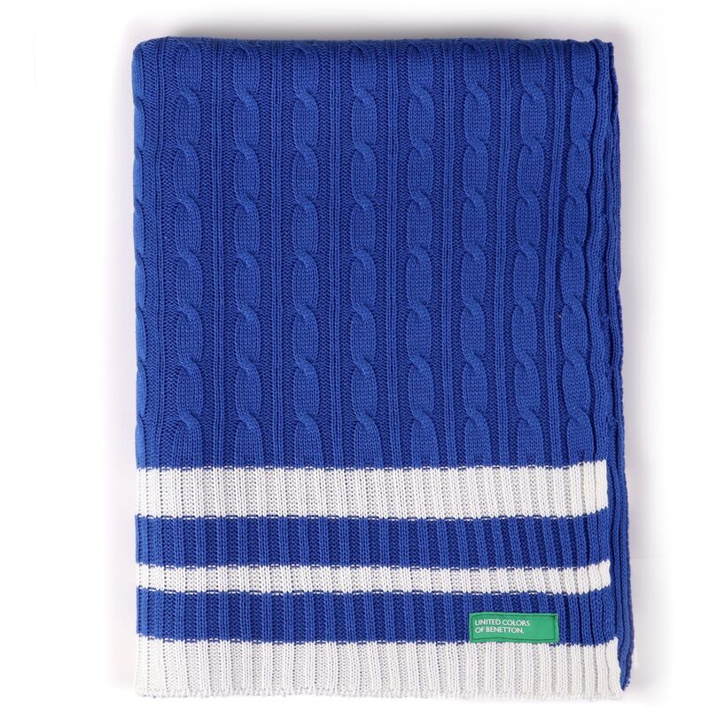 

Benetton - MANTA 140X190CM 200GSM 100% ALGODÓN DE PUNTO AZUL RAINBOW