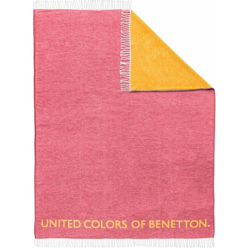 

MANTA 140x190CM 320GSM 60%ALGODON 40%ACRILICO ROSA&AMARILLO CASA - Benetton