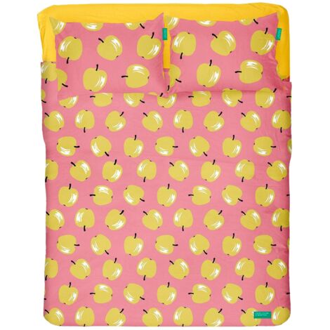 Benetton set de sabanas 4pcs cama doble plus: sabana encimera (240x290cm w/simple hem 5cm) + sabana bajera (175x200+25cm flap) + 2 fundas de almohada (50x80cm)