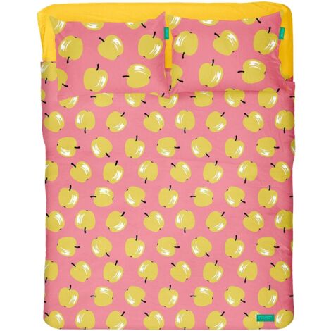Benetton set de sabanas 4pcs cama doble: sábana encimera (260x280cm w/simple hem 5cm) + sabana bajera (200x200+25cm flap) + 2 fundas de almohada (50x80cm)