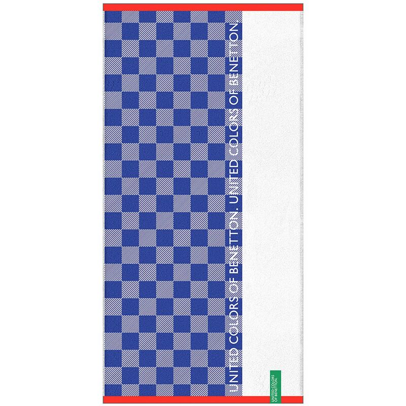 

Toalla De Playa De Niño 70X140Cm 450Gsm 100% Algodón Azul Cuadros Kids