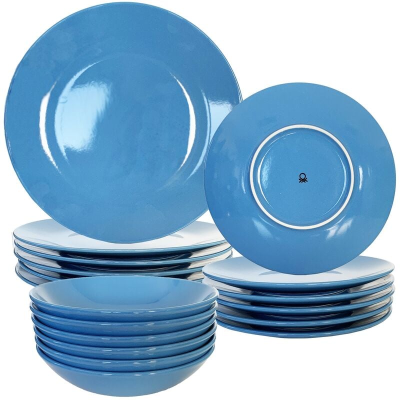 

Set 18Pcs Vajilla Loza Azul Casa Benetton