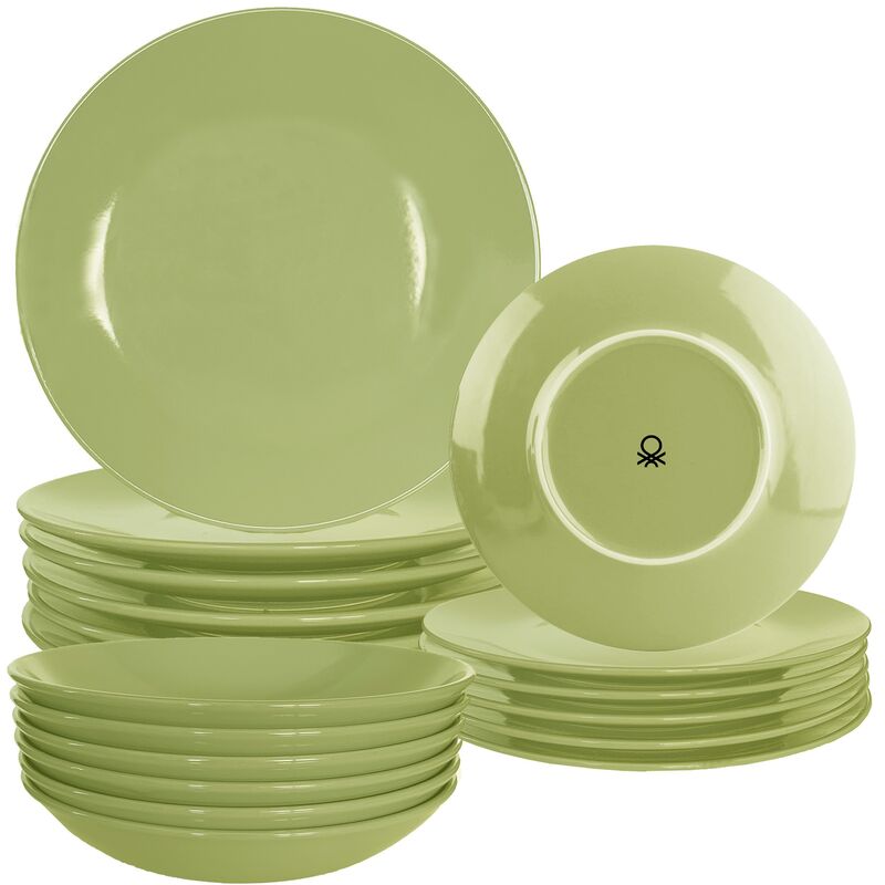 

Set 18Pcs Vajilla Loza Verde Casa Benetton
