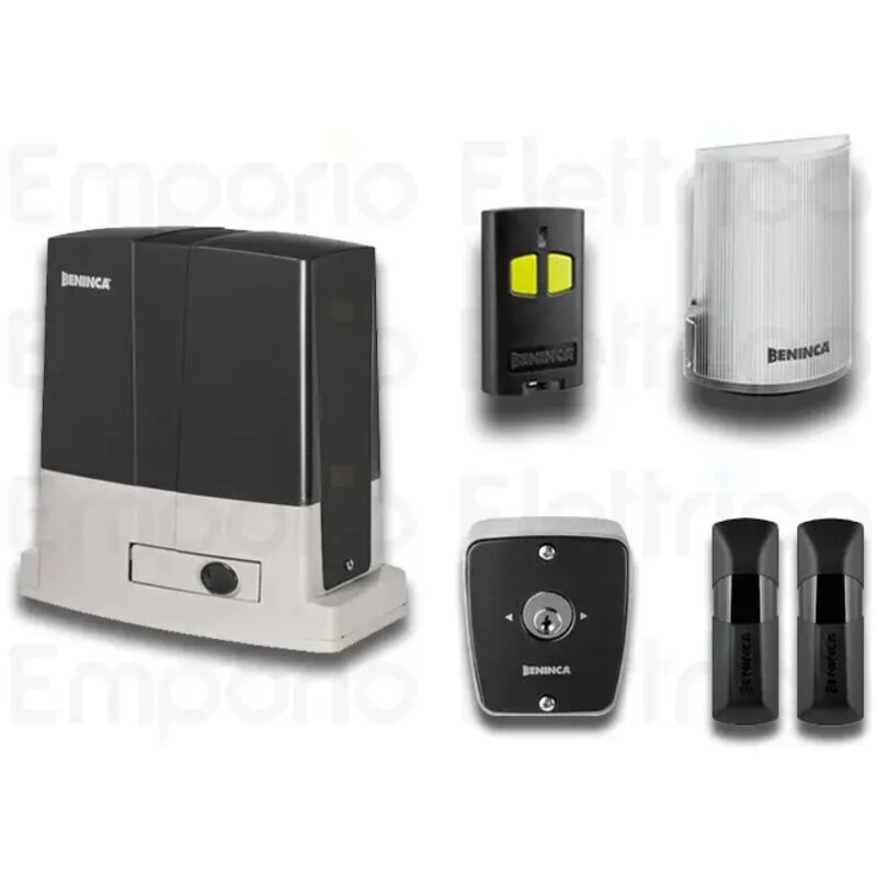 Kit automatisation pour portails coulissants 230v kbull8om+tokey 9598119 - Beninca