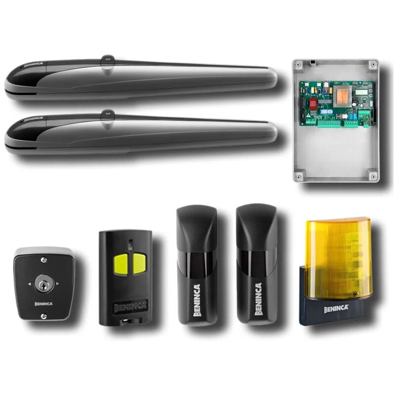 Kit automatisme pour portails battants 230v kbob21m+tokey 9598097 - Beninca