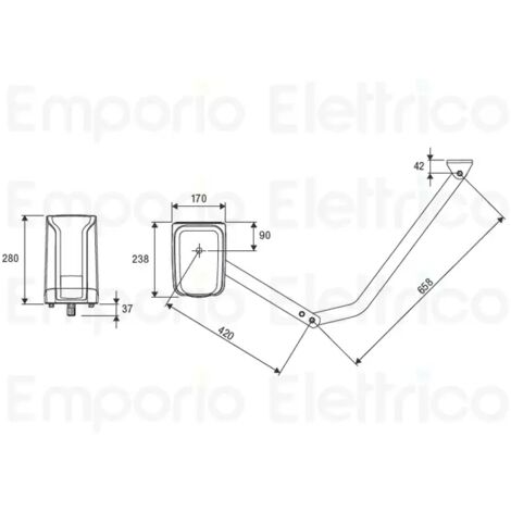beninca motoréducteur bras articulé 24v sam.e24 plus 959007007