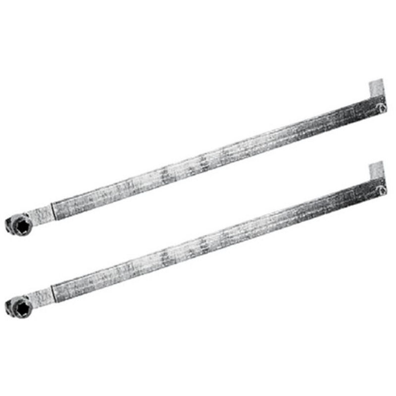 Paire de bras droits galvanisés douille cannelée au2.d45 9099059 - Beninca