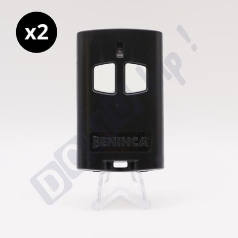 Beninca TO.GO 2 A – Lot de 2 télécommandes 2 canaux 433,92 MHz pour portail/garage – Codage ARC – Compatible ONE.2WO / ONE.2WB / ONE.2WI / ONE.4WB