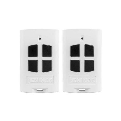Beninca TO.GO 4 AK – Lot de 2 télécommandes 4 canaux 433,92 MHz pour portail/garage – Double codage ARC/Rolling Code – Compatible ONE.2WO / ONE.2WB / ONE.2WI / ONE.4WB
