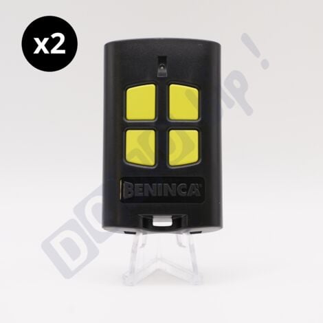 Beninca TO.GO 4 VA – Lot de 2 télécommandes 4 canaux 433,92 MHz pour portail/garage – Double codage ARC/Rolling Code – Compatible ONE.2WO / ONE.2WB / ONE.2WI / ONE.4WB