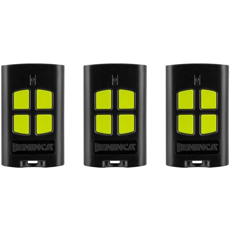 UNION Benincà TO.GO4VA Télécommande 4 canaux 433,92 MHz porte de garage télécommande avec double codage Advanced Rolling Code et Rolling Code - Transmission 128 et 68 bits-3PCS