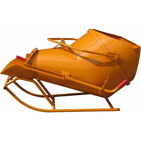 Benne à béton EICHINGER 300L couchée à fond ouvrant à vidage latéral-Mécanique sans volant-10254