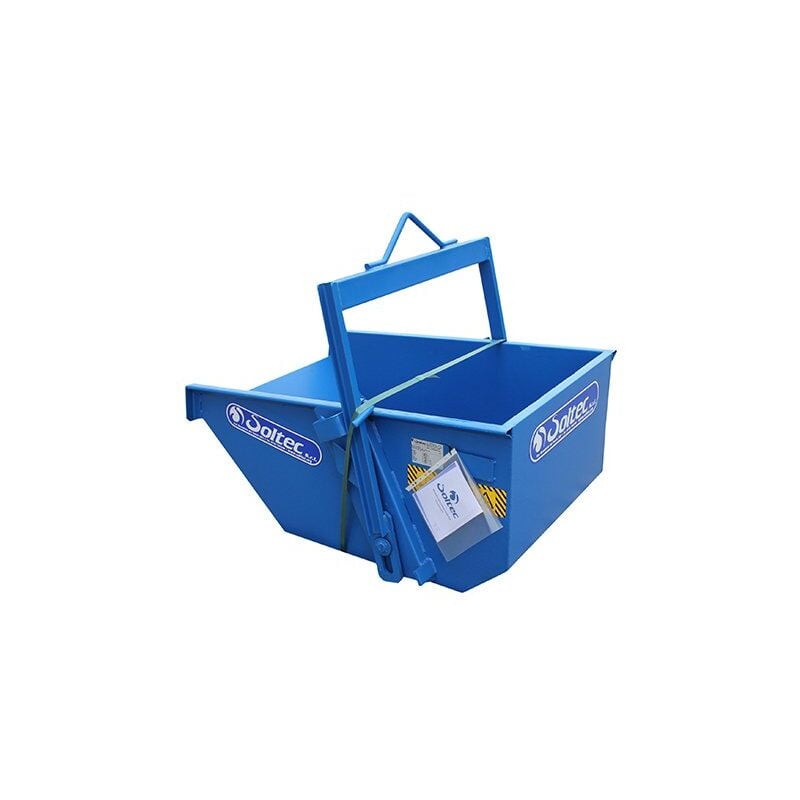 Soltec Srl - Benne à terre pour grue 400 l - Produit 100% italien - auto-décharge - Benne à décharge automatique