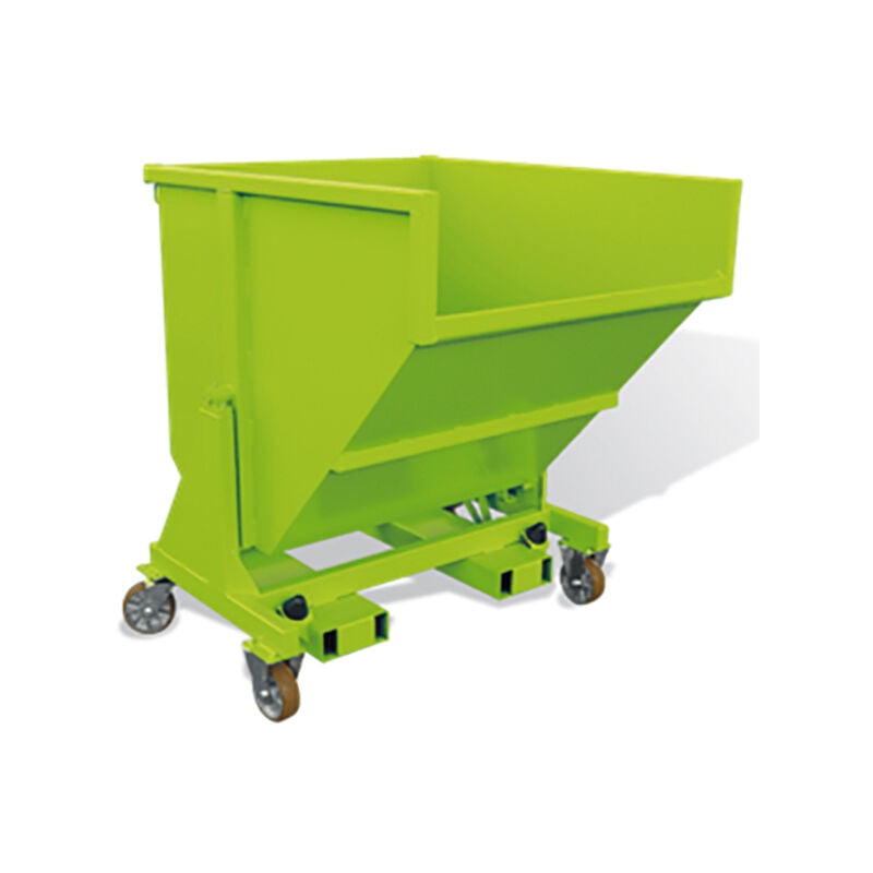 Matisère - Benne à déchet basculante avec roues 1870 litres - Orange - IEP18161-2004