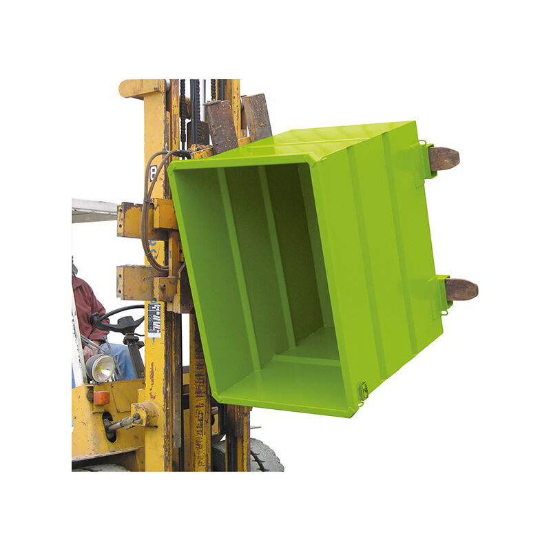 Matisère - Benne à déchet à tête rotative pour chariot élévateur - Capacité 500 litres- Charge max 1500 kg - BRP05000