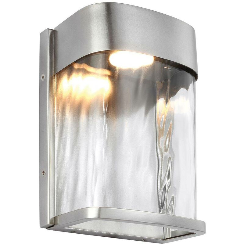 Elstead Bennie - LED 1 Light Outdoor Small Wall Light Painted Brushed Steel IP44