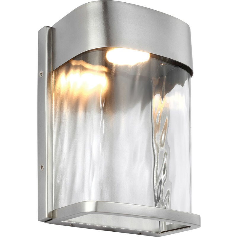 Bennie - led 1 Light Outdoor Small Wall Light Painted Brushed Steel IP44 - Elstead