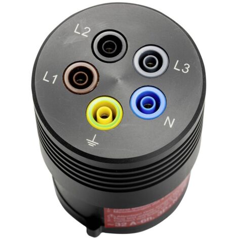 Benning BENNING TA 7-32 Adattatore per misurazioni Spina CEE 32 A 5 poli - Presa 4 mm Nero
