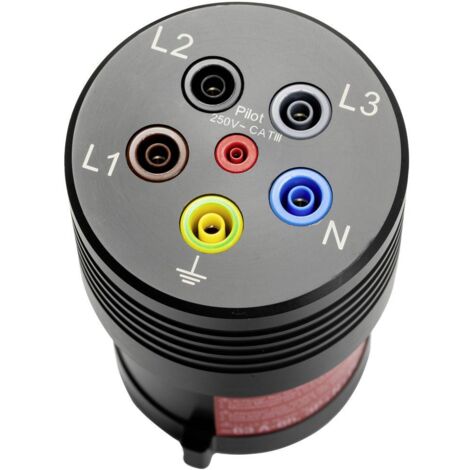 Benning BENNING TA 7-63 Adattatore per misurazioni Spina CEE 63 A 5 poli - Presa 4 mm Nero