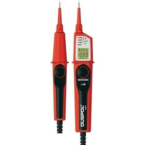 Benning DUSPOL digital Zweipoliger Spannungsprüfer CAT III 1000 V, CAT IV 600 V LCD, Vibration, Aku