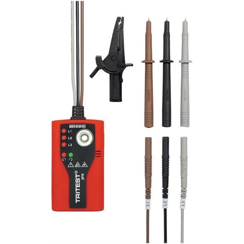 Appareil de mesure du champ rotatif Benning tritest pro cat iii 300 v led