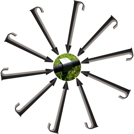 Benobby kids - Ancre de Tuyau Piquet Ancrage Supports de Fixation au sol pour tuyau d'arrosage 50 Pièces