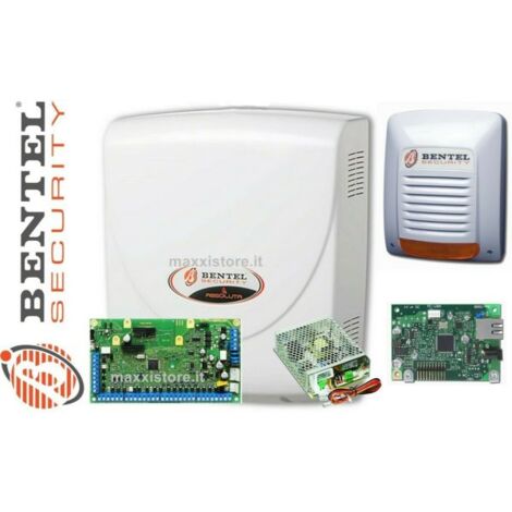 Bentel Security Absoluta Plus 48 + Box + Sirena + IP + Alim.3.6A - ABS-48-D