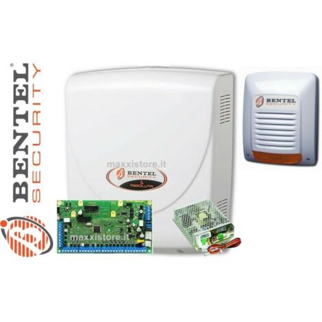 Bentel Security Kit Absoluta Plus 18 + Box + Sirena + Alim.2.6A - ABS-18-C