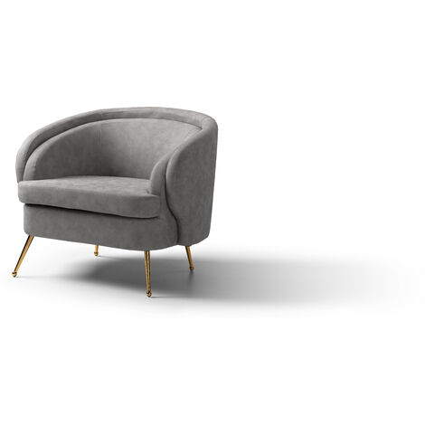 Bentley Accent Chair with Gold Legs