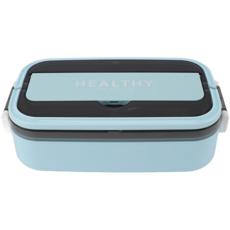 Bento-Box aus Edelstahl 316, 700 ml, auslaufsicher, mikrowellengeeignet, für Schule und Büro, Himmelblau
