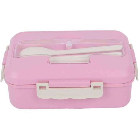 Bento-Box für Erwachsene, 3-Fächer-Lunchbox, auslaufsicherer Weizenfaser-Lebensmittelbehälter mit Löffel und Gabel, 1200 ml, für Männer und Frauen