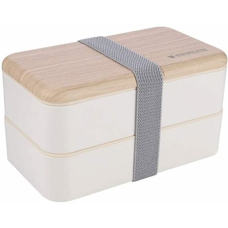 Bento-Box, Kinder-Lunchbox, Kinder-Lunchbox, doppelte Lunchbox, Woodland-Lunchbox, spülmaschinenfest, mikrowellengeeignet, BPA-frei