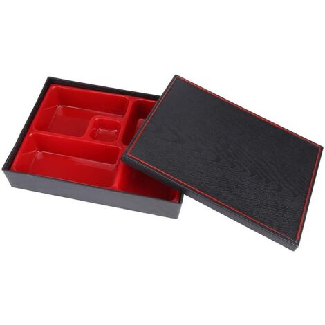 Bento Lunch Box, Boîtes à bento Conteneur pour aliments avec compartiments Boîte de rangement en bois de style japonais portable pour le pique-nique des bureaux scolaires