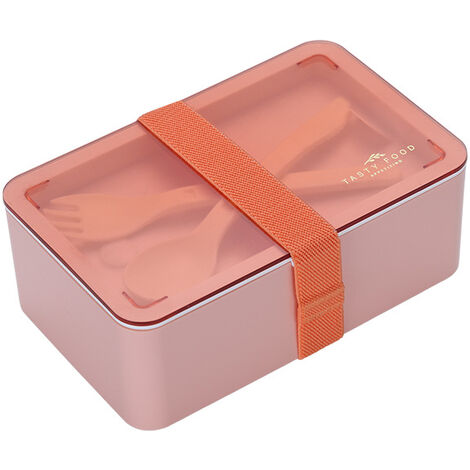 Bento Lunch Box Kids Bento giapponese dotato di cucchiaio e forchetta My Bento Lunch Box Bento Box Colazione, pranzo, cena Microonde e lavabile in lavastoviglie, [1000 ml, rosa]