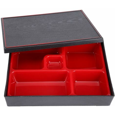 Bento Lunch Box-Portable Lunch Boxes Bento Food Container Boîte de rangement en bois de Style japonais Pique-nique de bureau