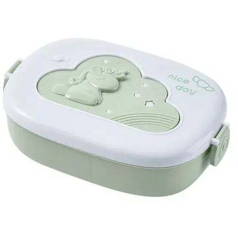 Bento-Lunchbox für Kinder, Kinderfächer, Lunchbox für Kinder, Schule, Camping, Picknick, tragbarer Lebensmittelbehälter (Grün)