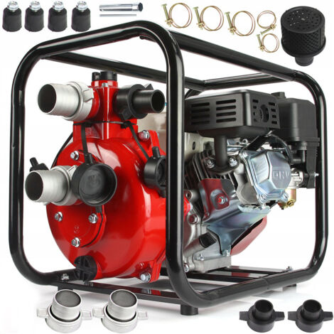Benzin Wasserpumpe 7 PS Gartenpumpe 4 Takt Motorpumpe 2'' Kreiselpumpe 3600L/h