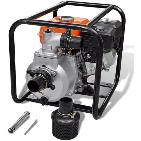 Benzin Wasserpumpe 300l./ min 2-Takt Motorpumpe 1´´ + 2x Schlauch