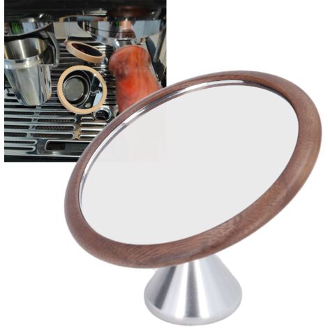 Beobachtungsspiegel für Cafés – Set aus Mahagoniholz und Edelstahl (360° drehbarer Sockel) – Durchmesser 6 cm