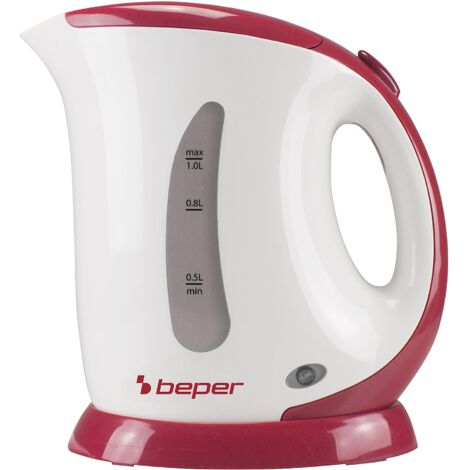 BEPER BB.050 Bollitore d’Acqua Elettrico, 1100 W, 1 Liter, Plastica, Colori Assortiti, 1 Pezzo