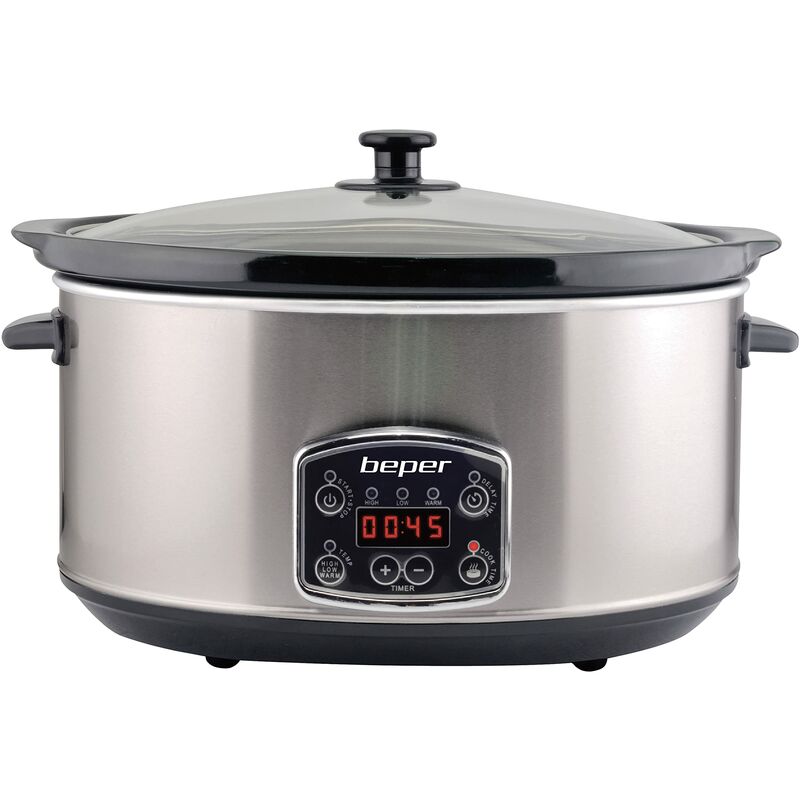 Image of BC.510 Slow cooker,Pentola digitale per la cottura lenta,4,5 Litri,Acciaio, 3 impostazioni di cottura,Timer programmabile,Pentola interna