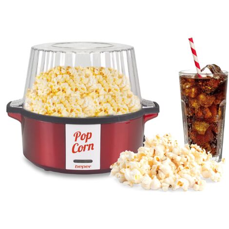 BEPER P101CUD050 Macchina Popcorn con Coperchio che si Converte in Ciotola