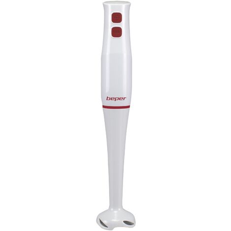 BEPER P102FRU003 Frullatore a immersione, Hand blender, ABS,400W, Lame in acciaio inossidabile, Funzione Turbo, Frullati, Zuppe, Yogurt, Salse, Alimenti Per Bambini