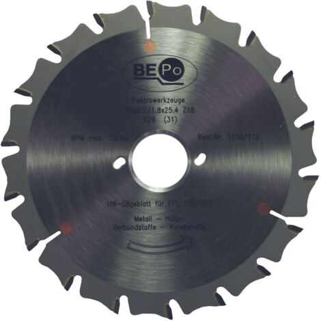 Bepo Sägeblatt (Holz- und Metallsägeblatt) ø 150 mm für Holz und Metall HW