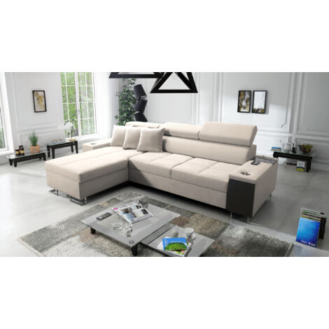 Bequemes Ecksofa mit Schlaffunktion MORENA I MAXI Uttario Velvet Beige Links