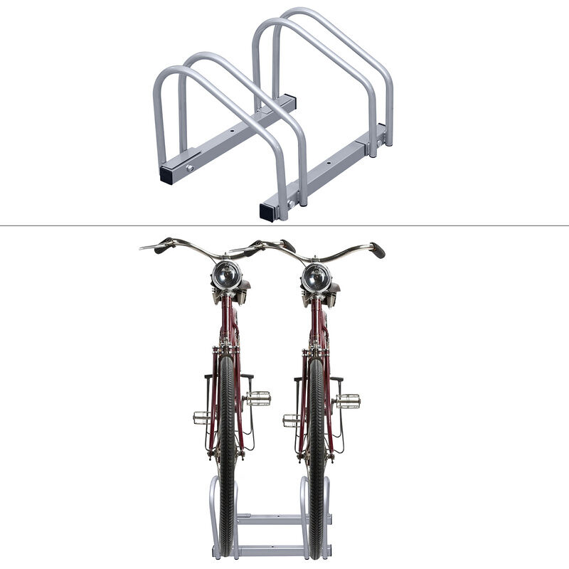 Jopassy - Béquille arrière pour vélo - Support multiple - Avec pneus de 35 à 55 mm de largeur - Pour 2 vélos