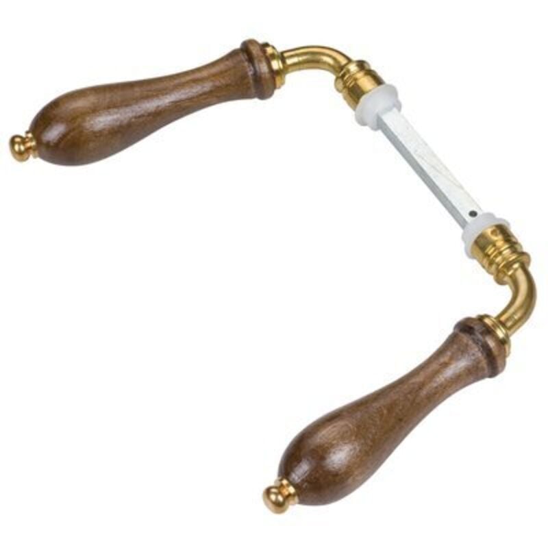 Dubois Industries - Béquille de porte double bois noyer - Carré 7 mm - Poire - Dubois ind