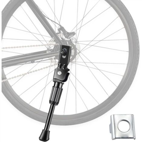 Béquille de vélo pour enfant - Support unilatéral - En alliage d'aluminium - Réglable - Pour vélo de route et petits vélos-12 pouces