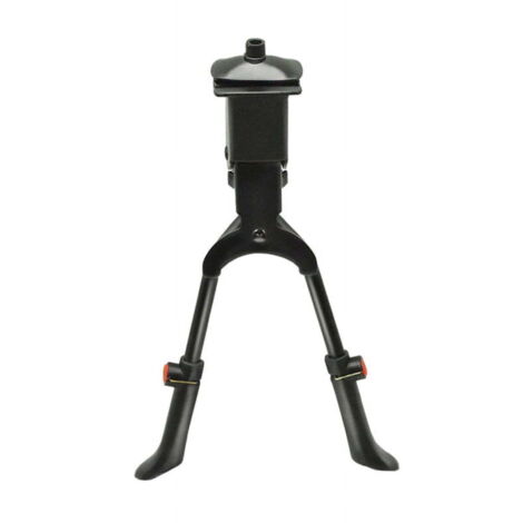 Béquille de vélo réglable, béquille double à fixation centrale, compatible avec les cadres de support de porte-bagages de 26" à 29".