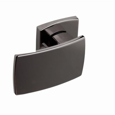 Béquille double (52 x 56 mm) ”Scult” sur rosace - BEZAULT - Diamant noir - Palière